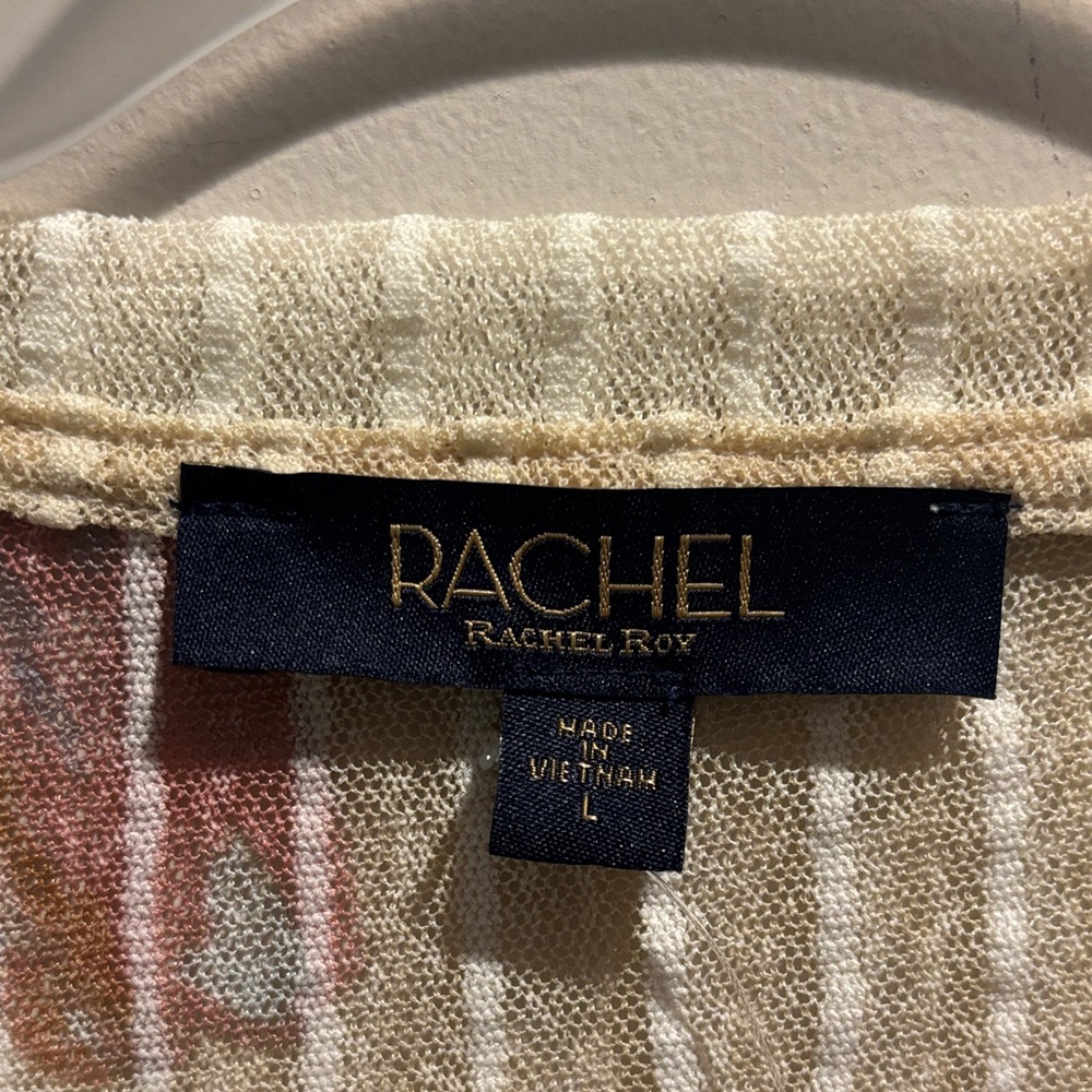 Rachel Floral Cream Long-Sleeve Ribbed Tee - Picture 3 of 8